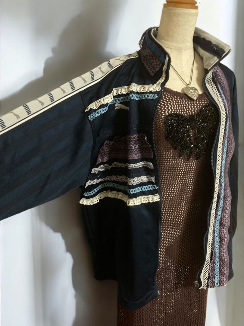 PUMA平成ギャル再構築レースジップトラックy2k裏原フェアリーグランジロック