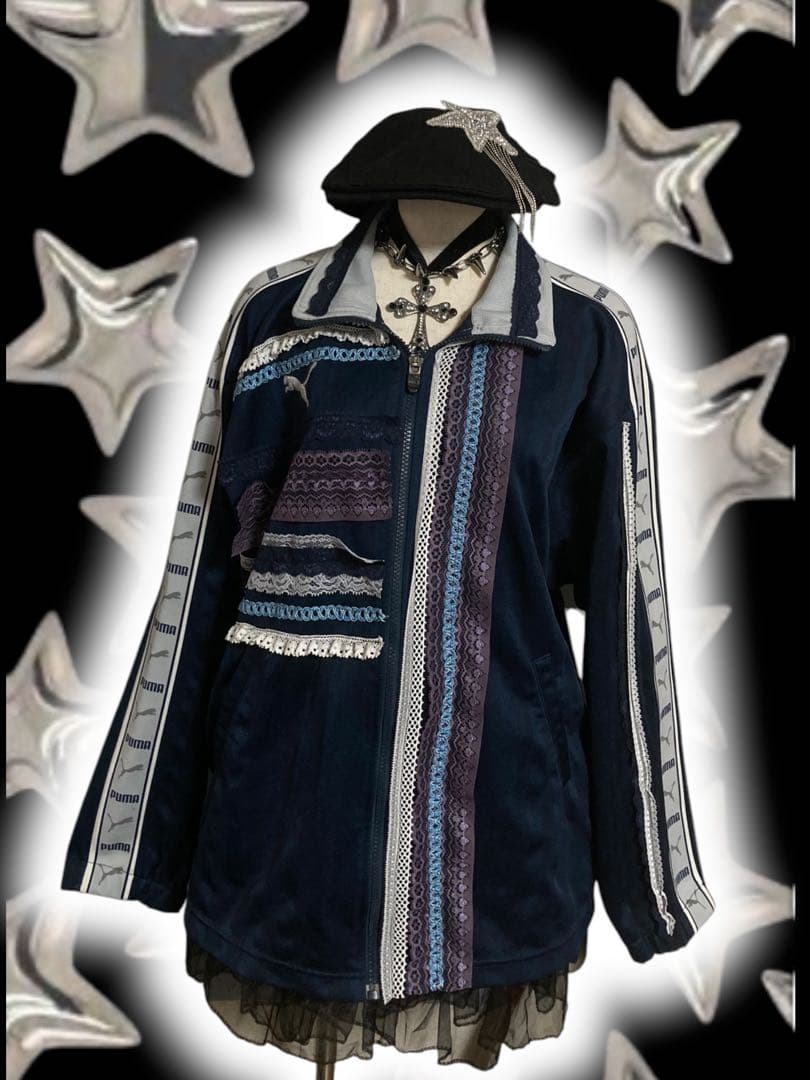 PUMA平成ギャル再構築レースジップトラックy2k裏原フェアリーグランジロック