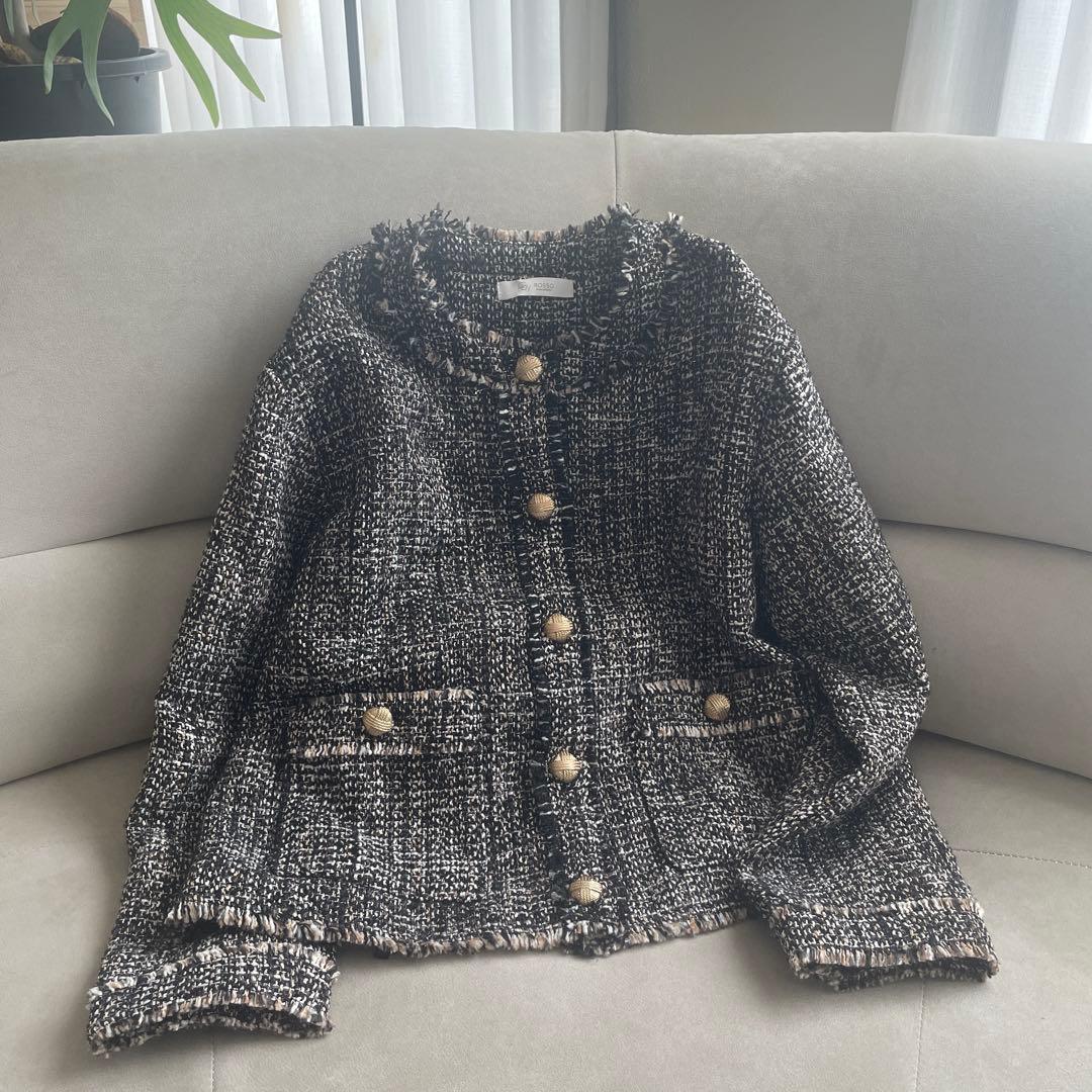 Fby ROSSO アーバンリサーチ ツイードノーカラージャケット 昨年モデル