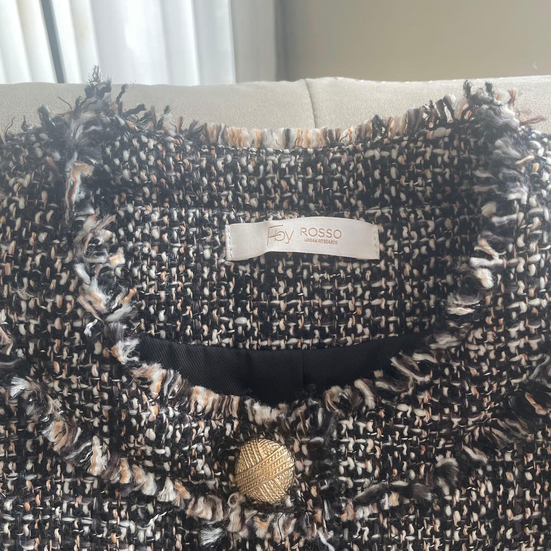 Fby ROSSO アーバンリサーチ ツイードノーカラージャケット 昨年モデル