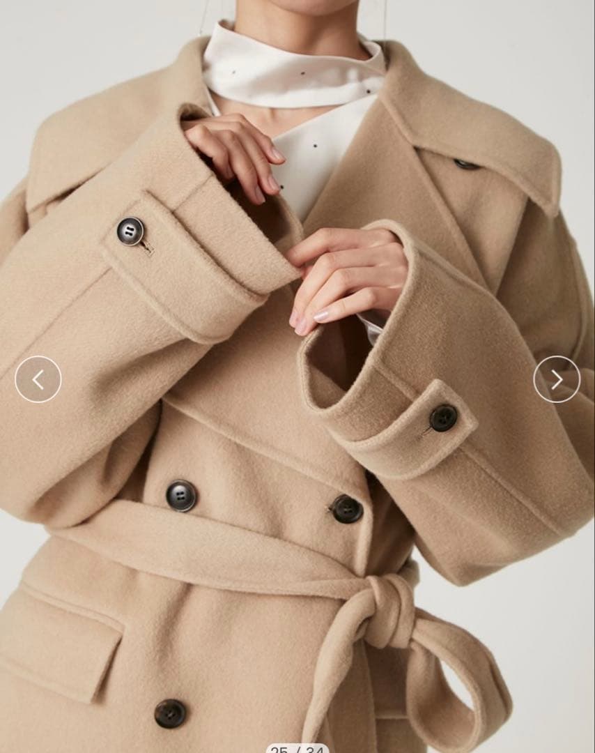 ウールリバーミドルAラインコート