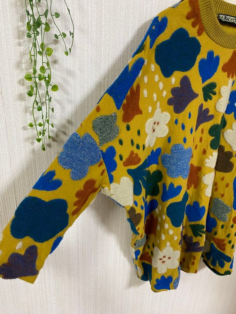 専用【美品】エムアンドキョウコのイエローフラワーチュニック