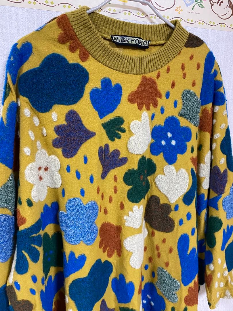 専用【美品】エムアンドキョウコのイエローフラワーチュニック