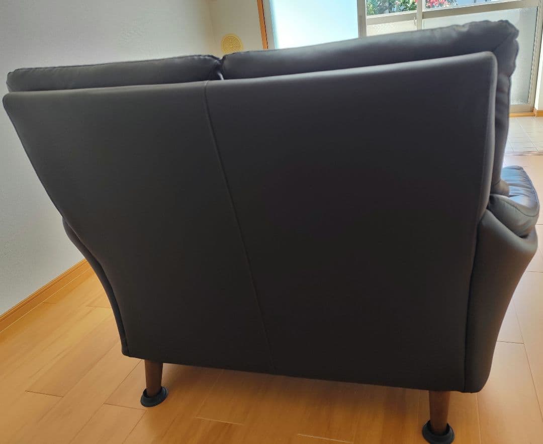 ★専用★ ニトリ 二人掛けソファ コウテイ 合成皮革 ダークブラウン Nシールド