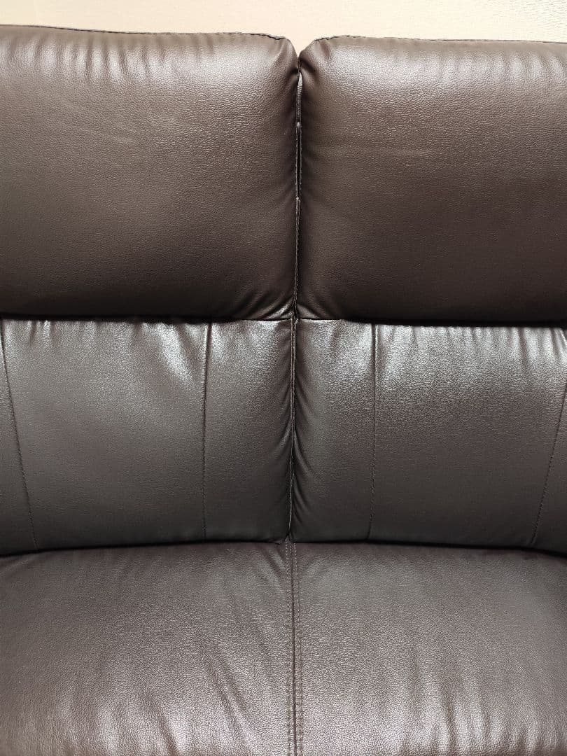 ★専用★ ニトリ 二人掛けソファ コウテイ 合成皮革 ダークブラウン Nシールド