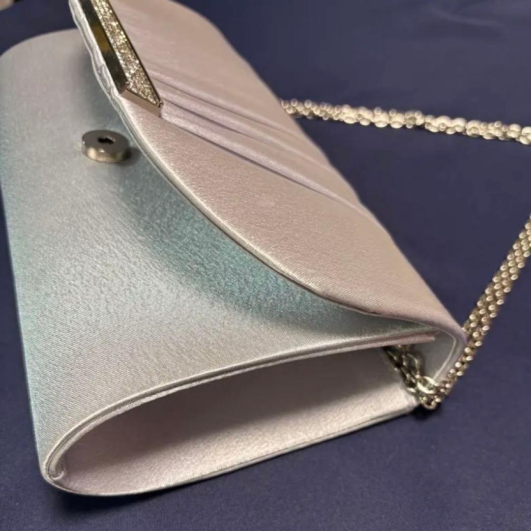 東京ソワール　パーティーバッグ シルバー系