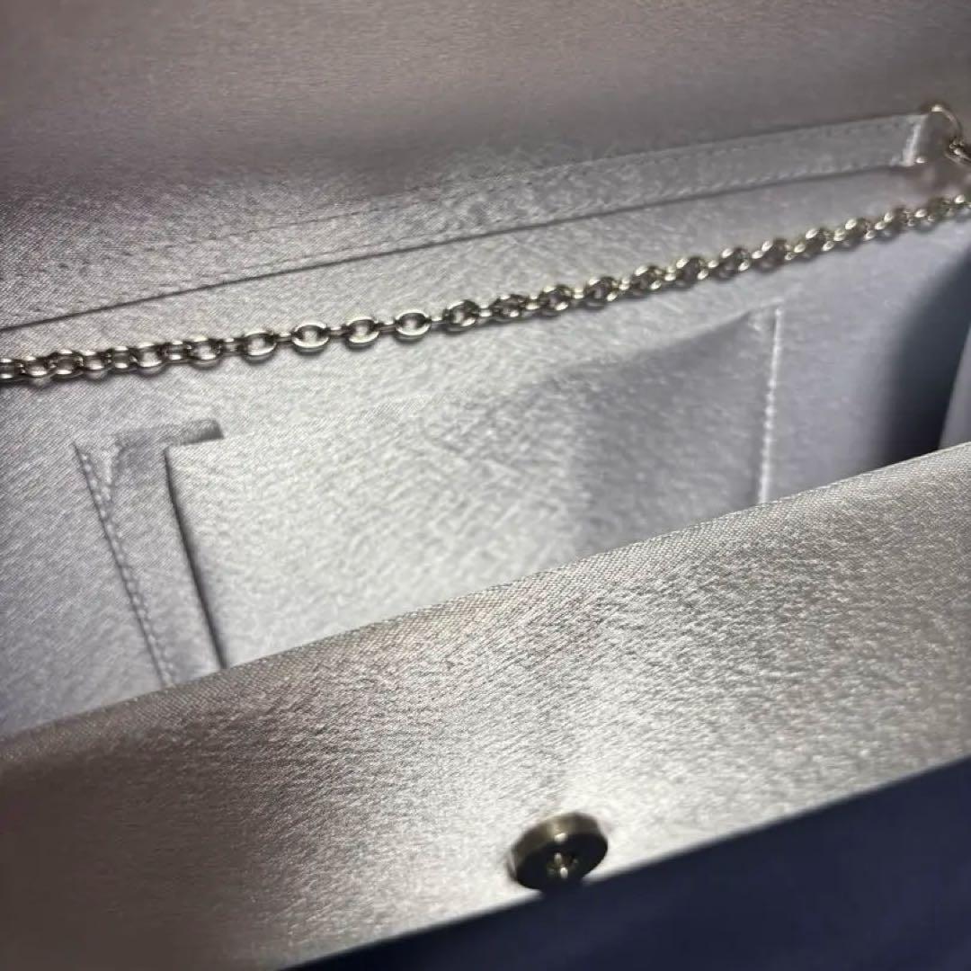 東京ソワール　パーティーバッグ シルバー系