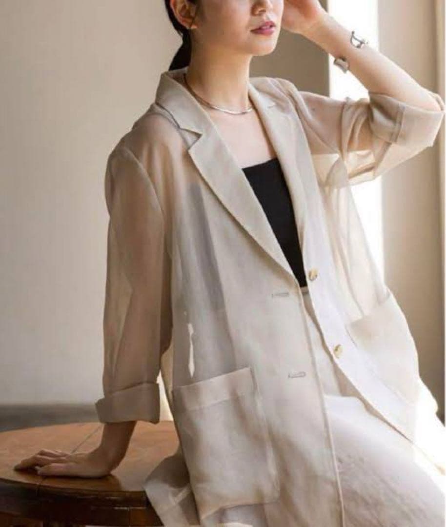 NOBLE シースルーオーバーサイズテーラードジャケット