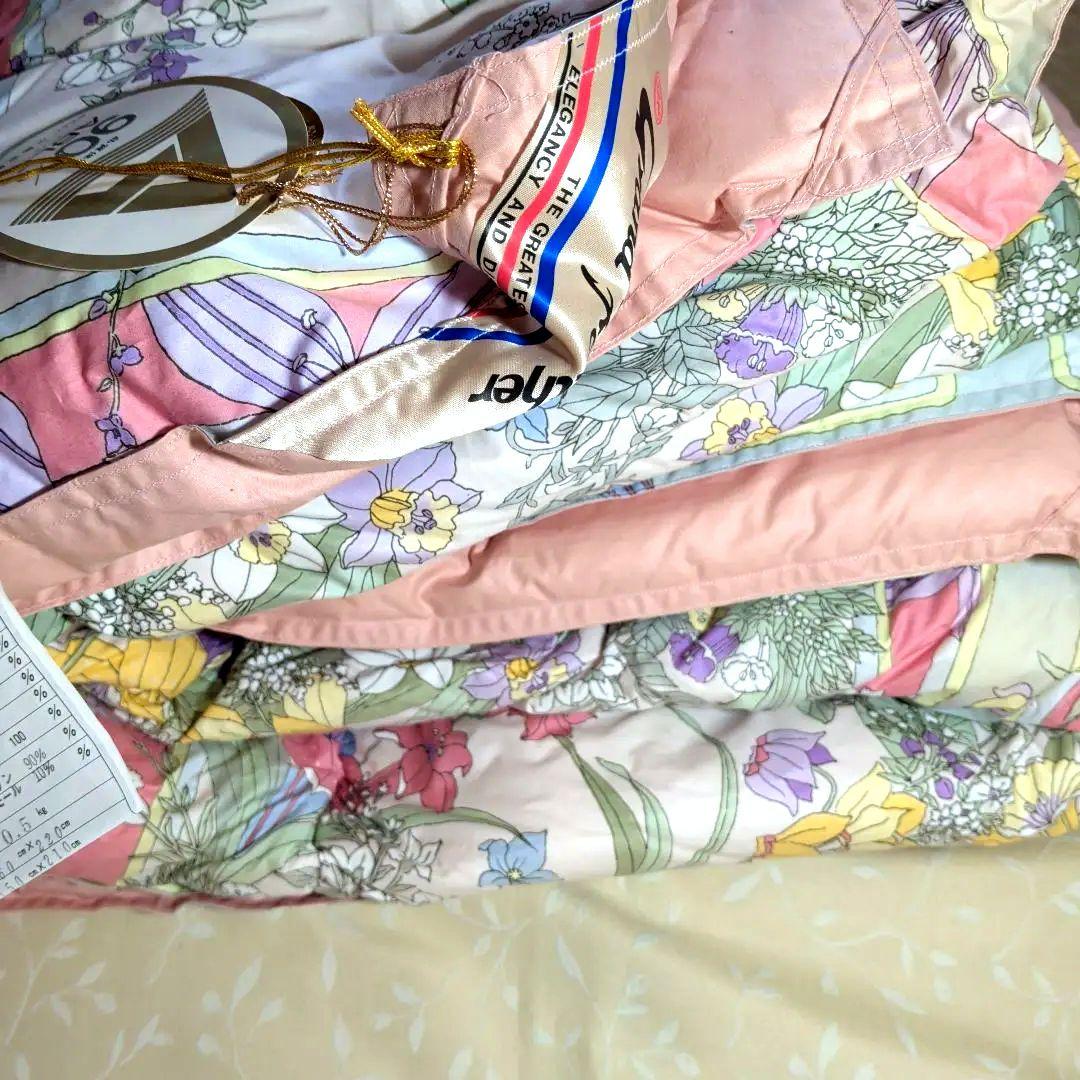 ✤新品未使用✤【京都　金桝】ホワイトダウン90% プレミアム羽毛肌掛け布団