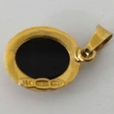 CAMEO ／希少・超極小カメオペンダントトップK18刻印／ イタリア製／未使用