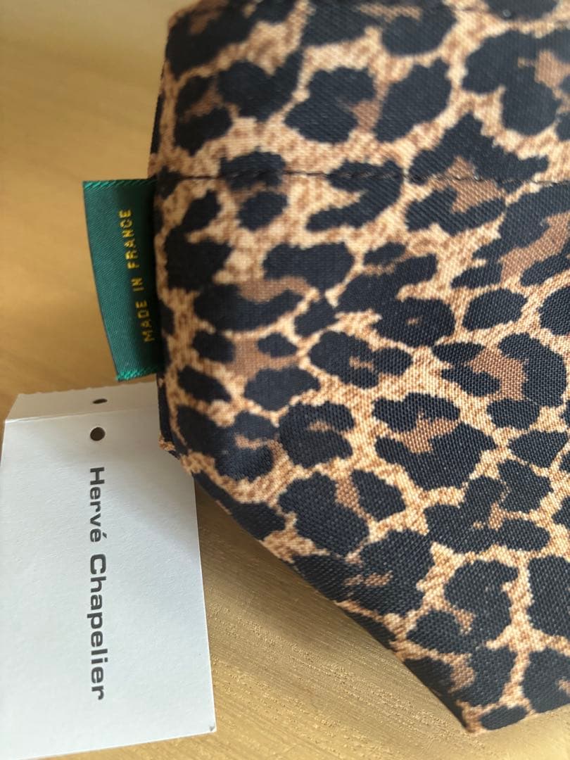 美品◾️エルベシャプリエ／ショルダーバッグパンサー豹柄舟形XSフランス製