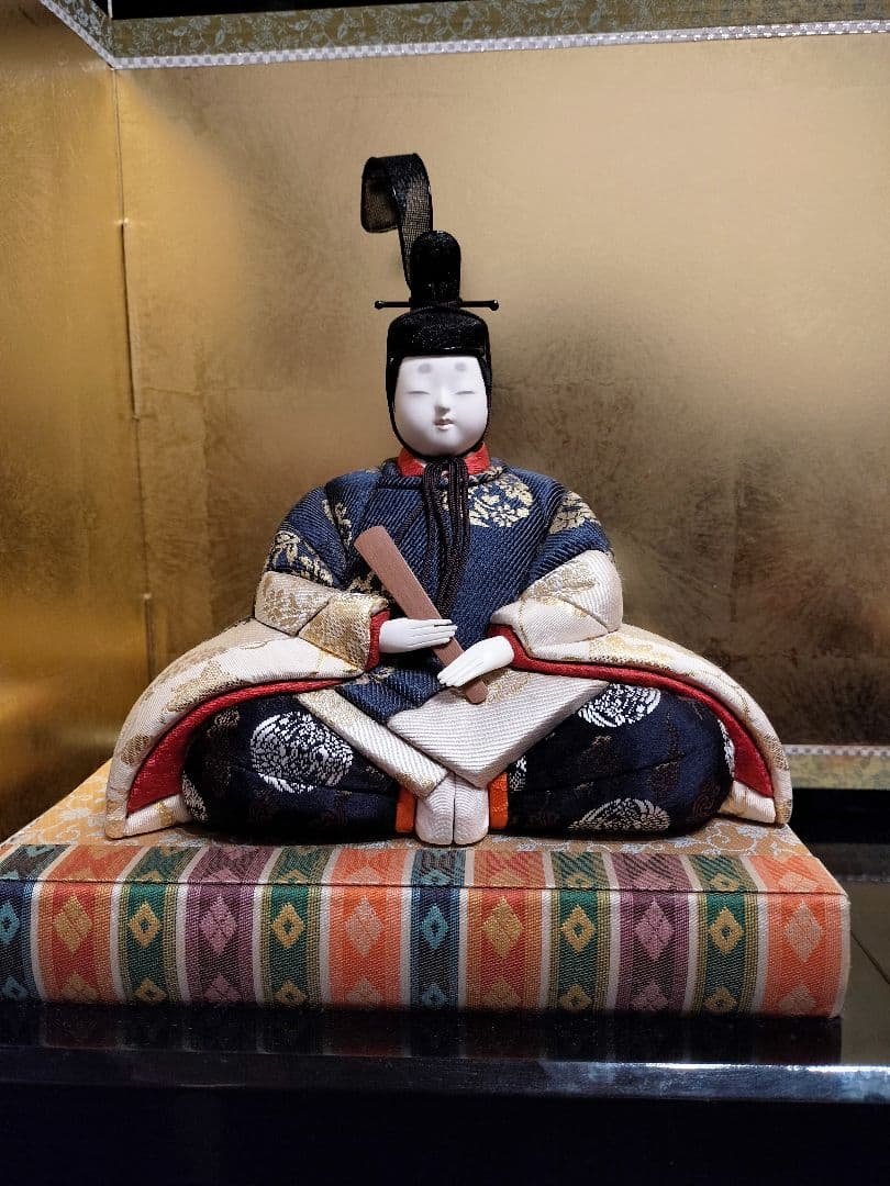 yukiko 真多呂人形　桃山雛 金箔柄屏風