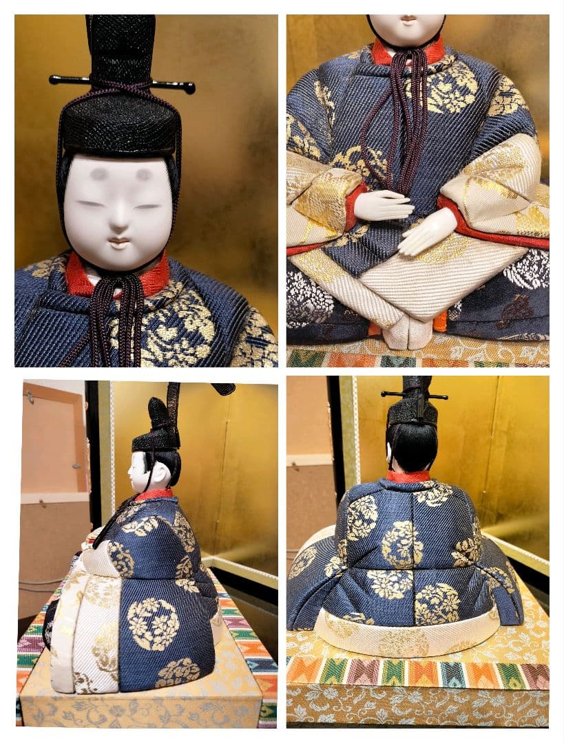 yukiko 真多呂人形　桃山雛 金箔柄屏風