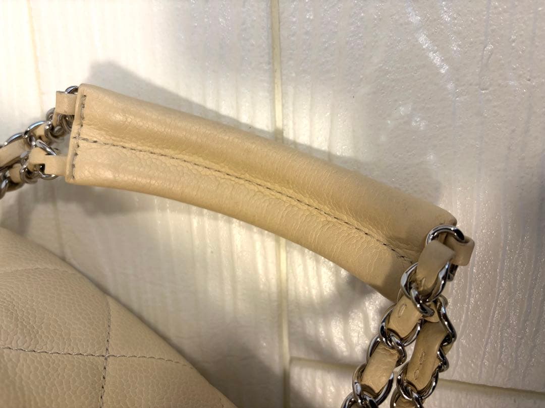 CHANEL シャネル　マトラッセ　ココマーク　ショルダー　バッグ　クリーム