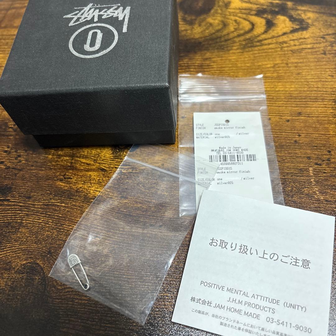 STUSSY×JAM  MADE 安全ピン型片 ピアスsilver925