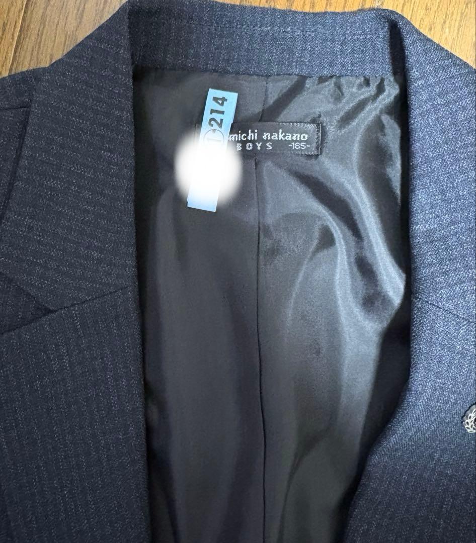 【ヒロミチナカノ】フォーマルスーツ 165cm チェック柄　【卒業式】　男の子