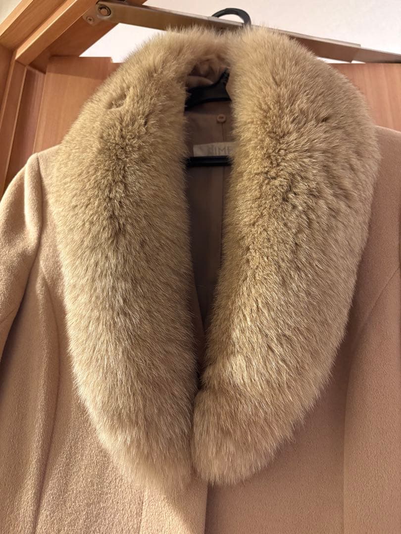 AIMER エメ アンゴラ フォックスファー ロングコート ファー取り外し可