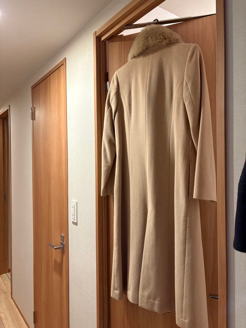 AIMER エメ アンゴラ フォックスファー ロングコート ファー取り外し可