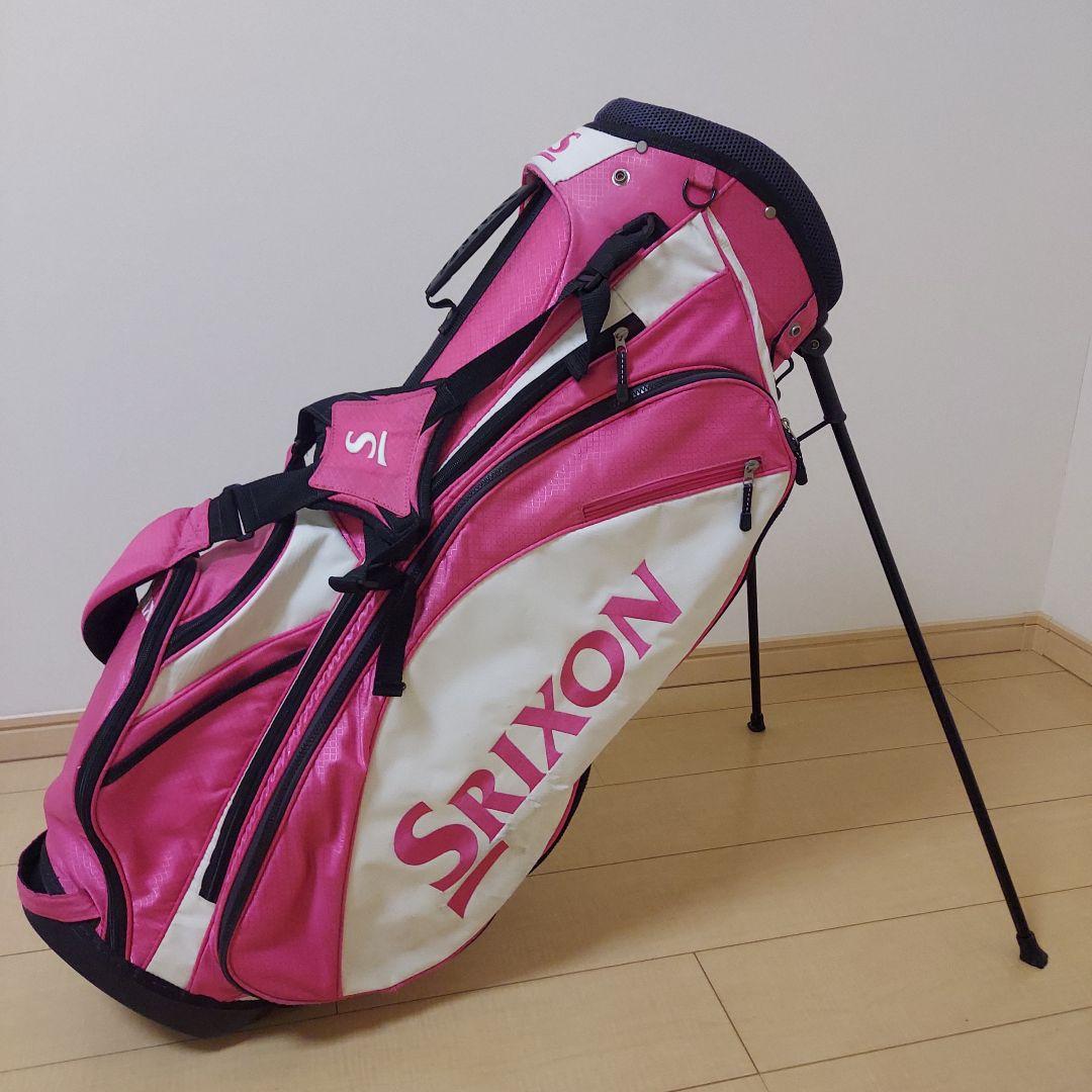 SRIXON スリクソン 軽量 キャディバック スタンド ホワイト/ピンク
