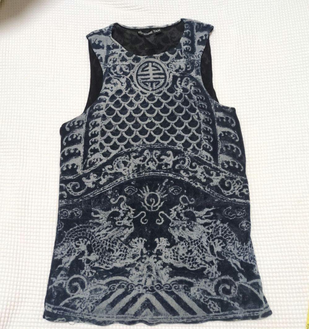 ヴィヴィアン·タム 龍模様 ノースリーブ タンクトップ