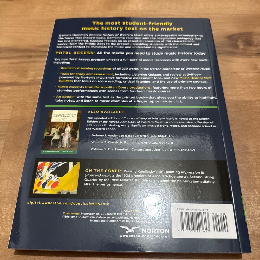 洋書 CONCISE HISTORY OF WESTERN MUSIC