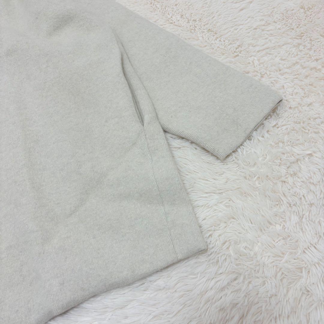 人気✨ビアズリー 洗える ニット コート カーディガン アイボリー ノーカラー