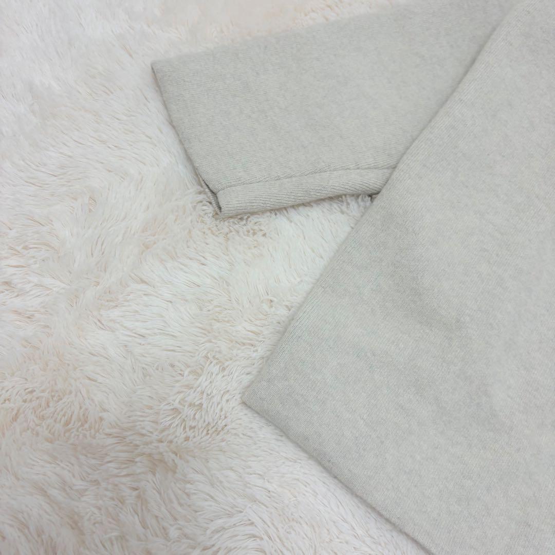 人気✨ビアズリー 洗える ニット コート カーディガン アイボリー ノーカラー