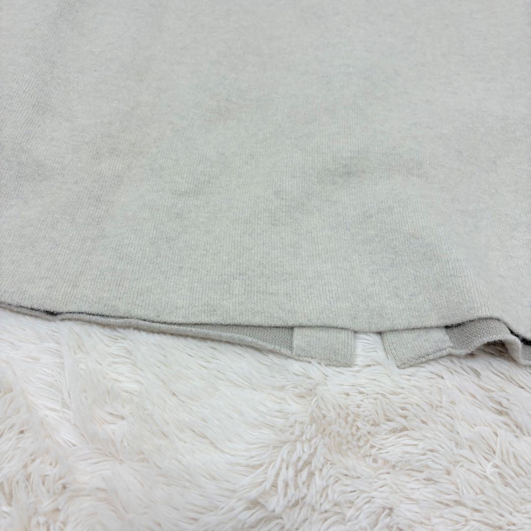 人気✨ビアズリー 洗える ニット コート カーディガン アイボリー ノーカラー