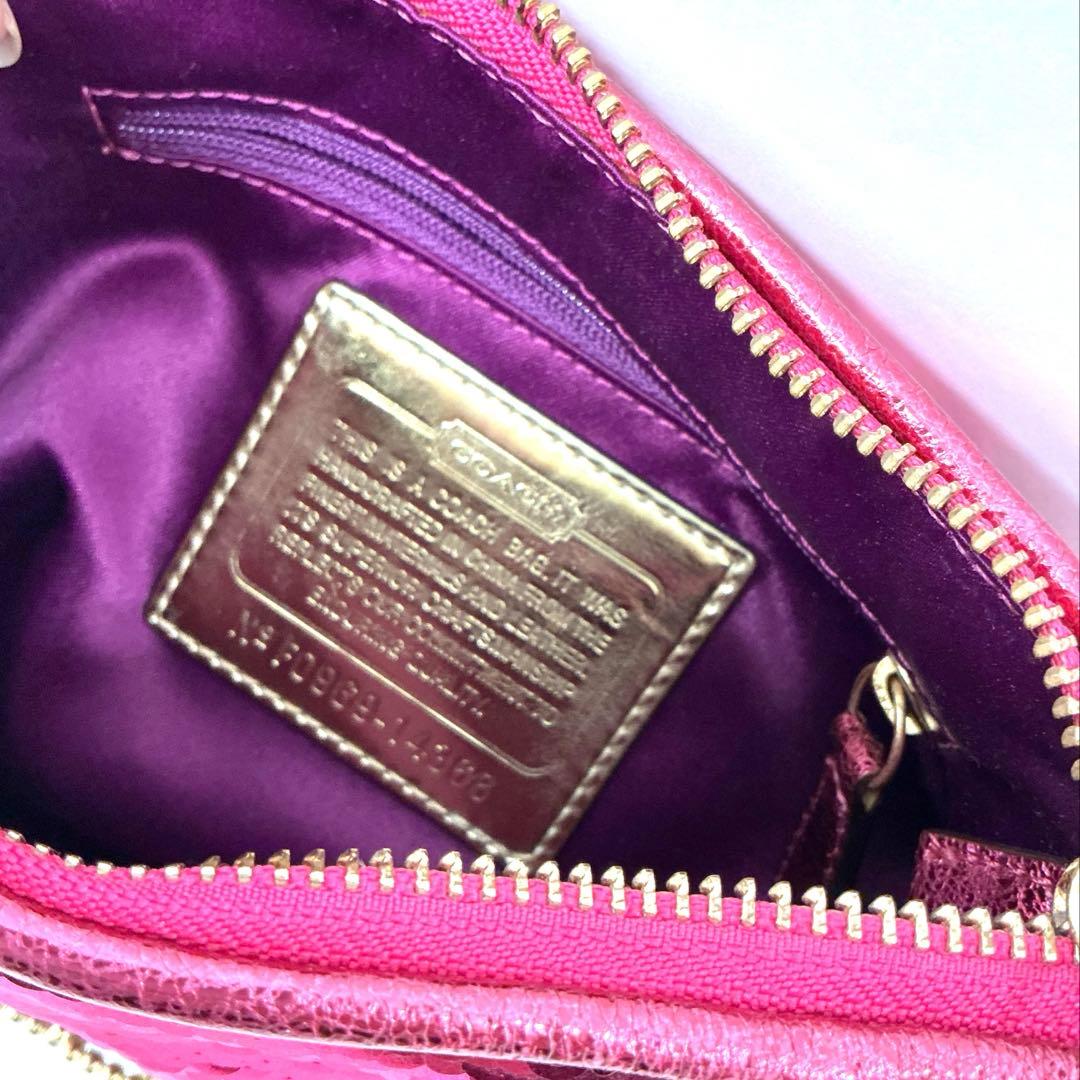 【超美品】COACH コーチ スパンコール パーティーバッグ アクセサリーポーチ