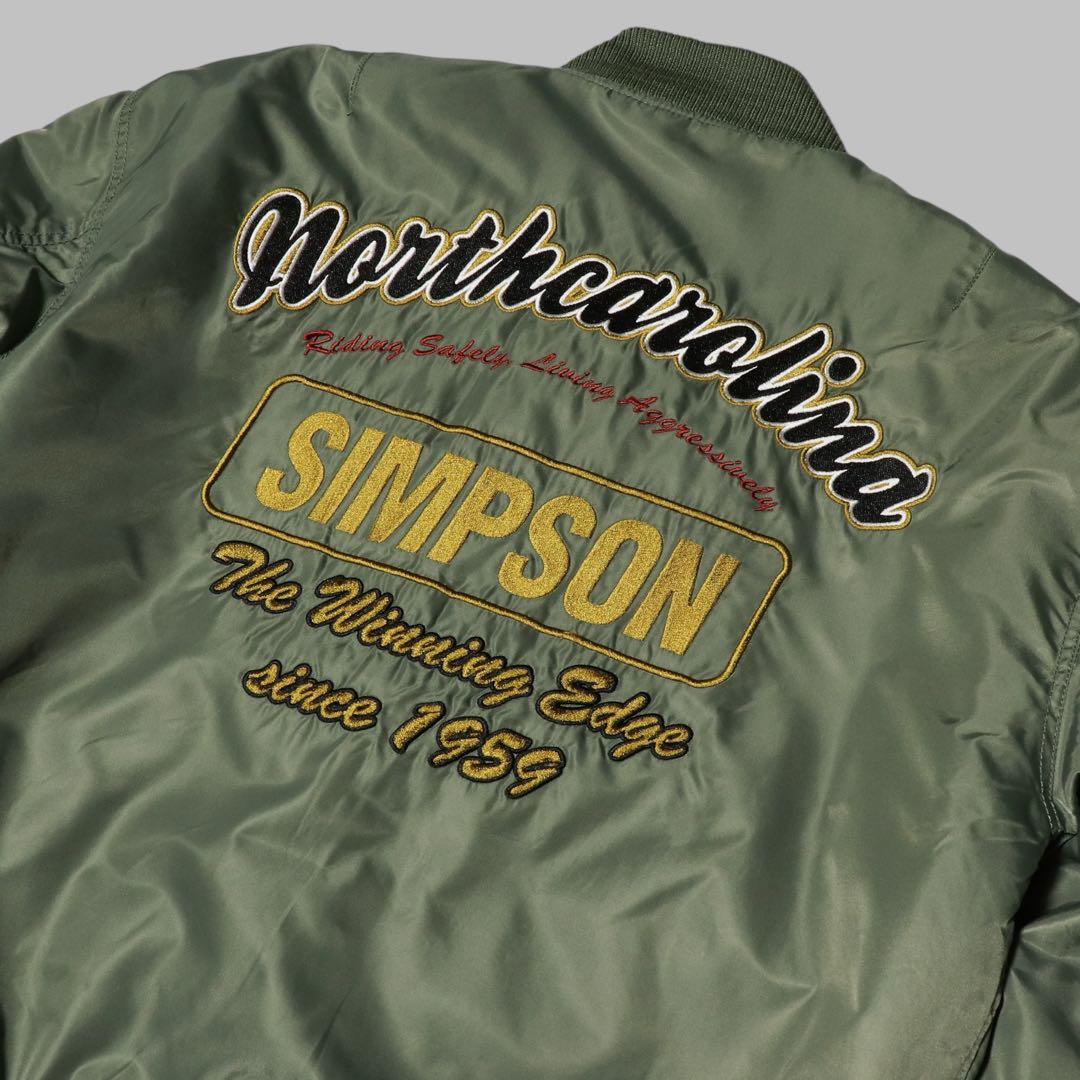 L★SIMPSON★MA-1 フライトジャケット★ワッペン 刺繍★バイク★L2A