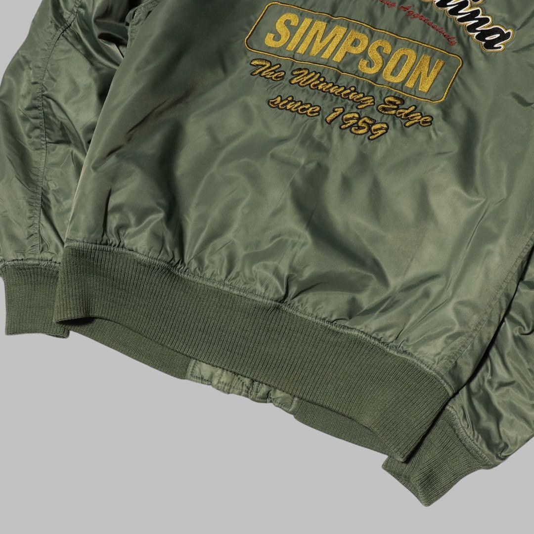 L★SIMPSON★MA-1 フライトジャケット★ワッペン 刺繍★バイク★L2A