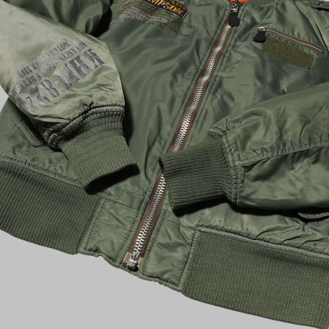 L★SIMPSON★MA-1 フライトジャケット★ワッペン 刺繍★バイク★L2A