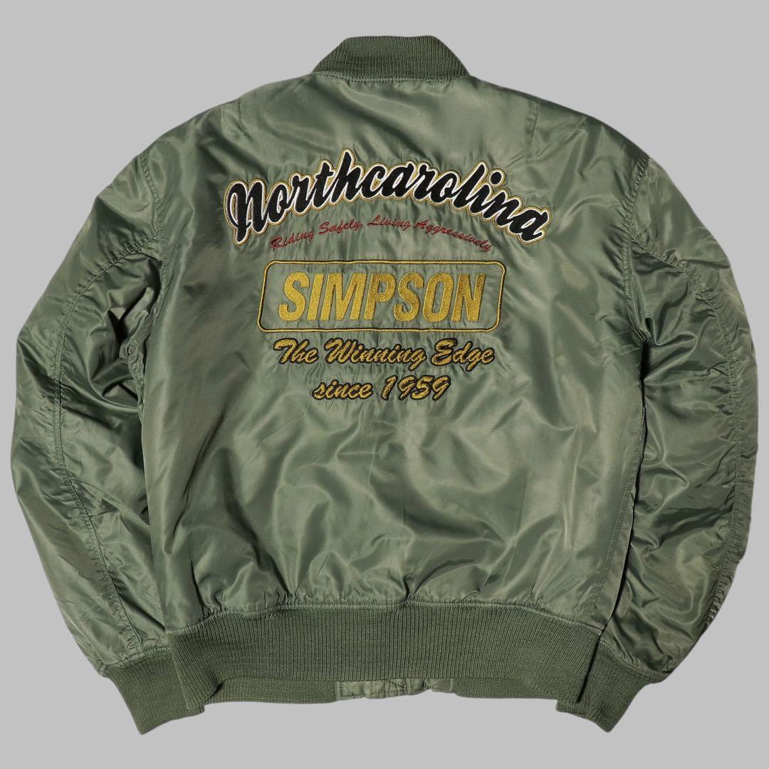 L★SIMPSON★MA-1 フライトジャケット★ワッペン 刺繍★バイク★L2A