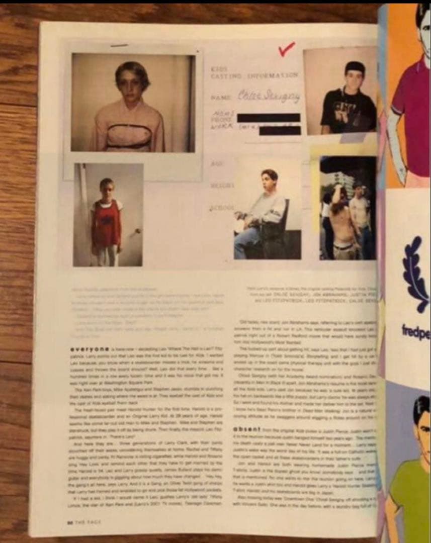 The Face Larry Clark 特集号 KIDS