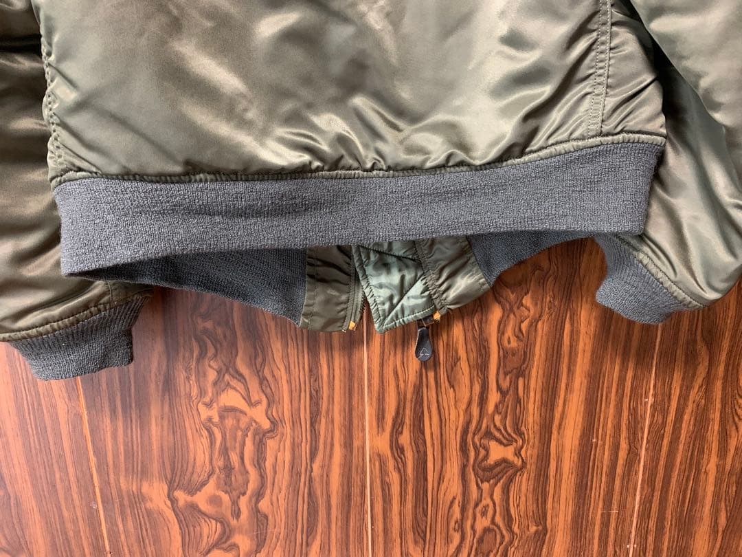 ラベル欠損 リブ穴なし 米軍放出品 MA-1 グランドクルー 米軍実物