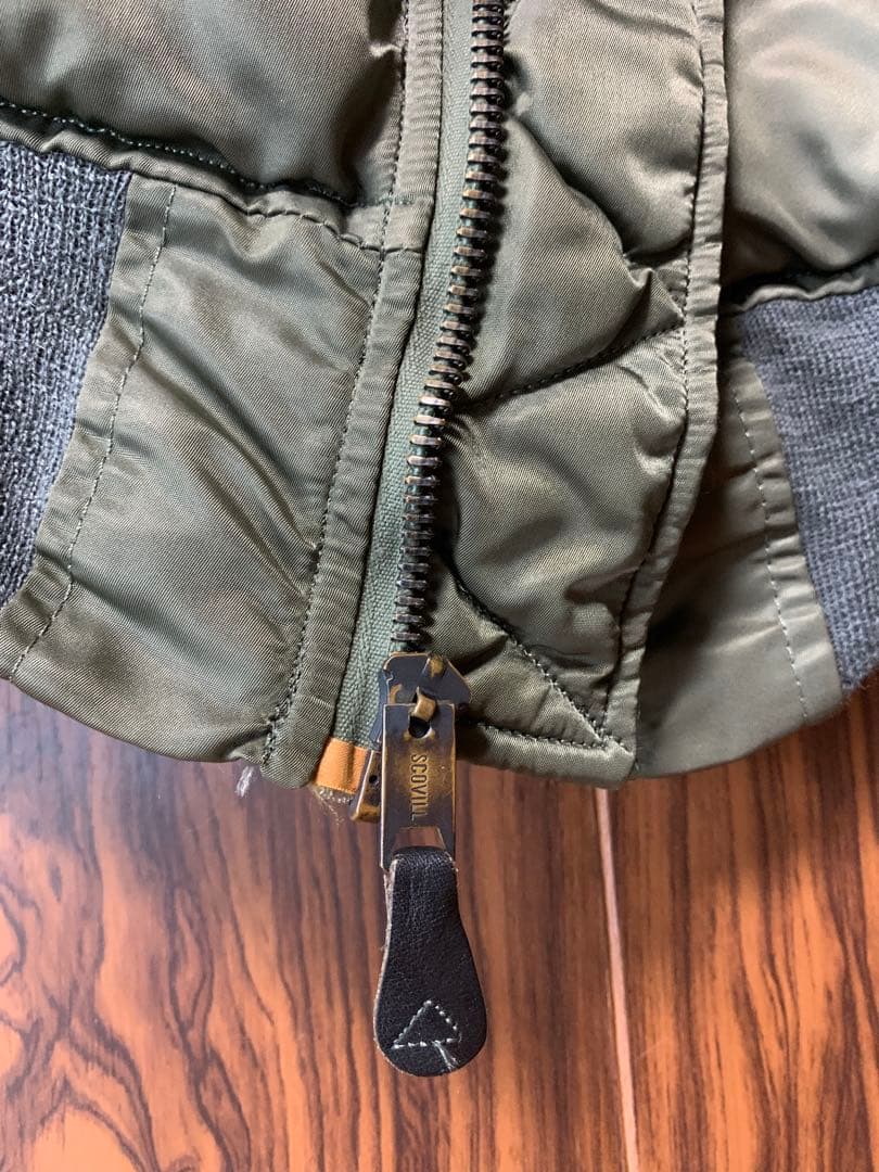 ラベル欠損 リブ穴なし 米軍放出品 MA-1 グランドクルー 米軍実物