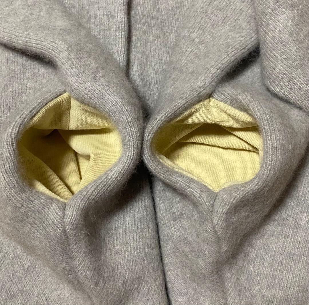 新品✴︎タグ付き【ELENDEEK】ラクーン　ミックスダブルカーディガン 02 M