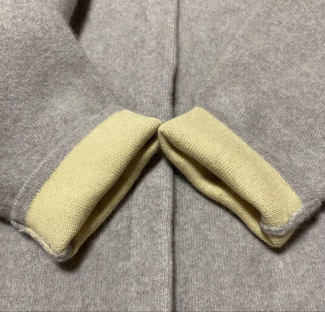 新品✴︎タグ付き【ELENDEEK】ラクーン　ミックスダブルカーディガン 02 M