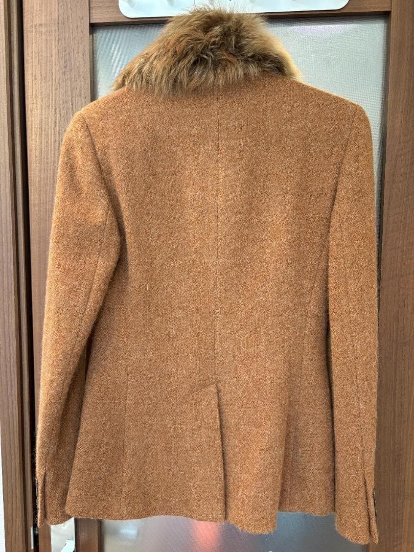 【qhmirai】★ラルフローレン ジャケット ファー付き 羊毛＆アルパカ