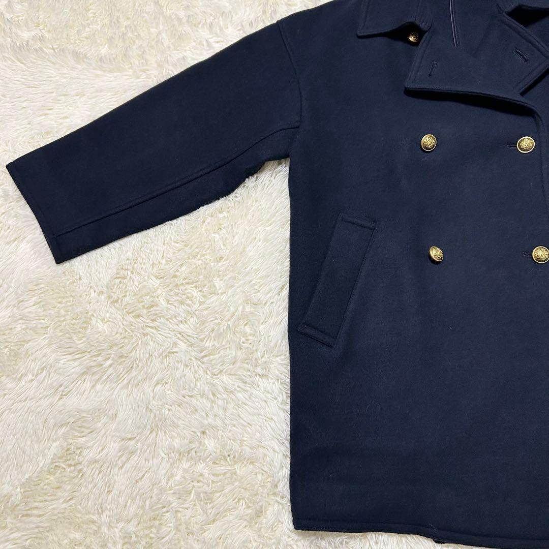 フレームワーク　Super 100ダブルクロスPコート　ネイビー　M 金ボタン