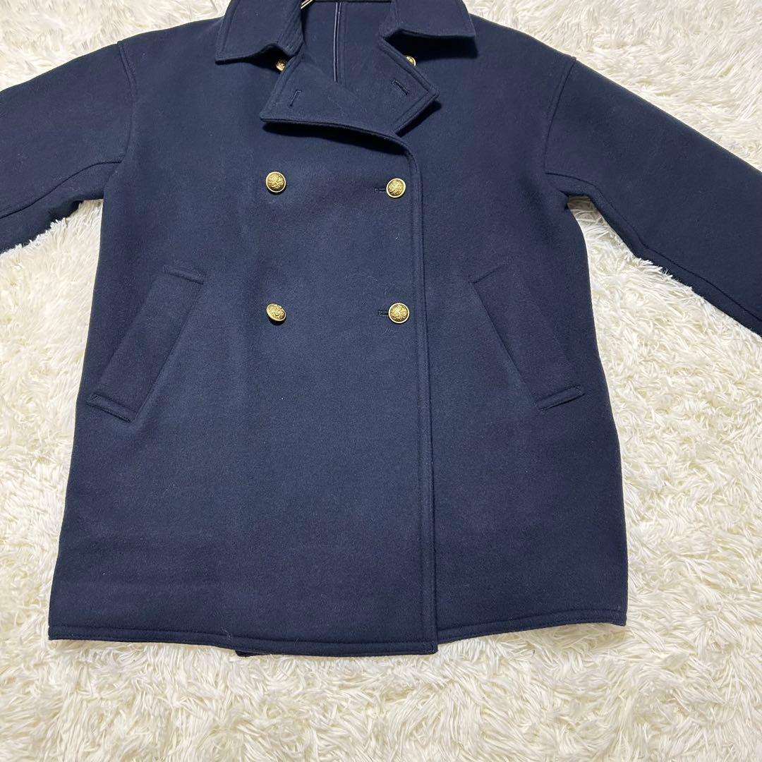 フレームワーク　Super 100ダブルクロスPコート　ネイビー　M 金ボタン