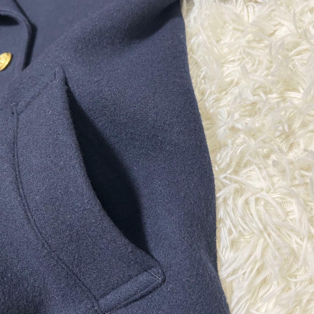 フレームワーク　Super 100ダブルクロスPコート　ネイビー　M 金ボタン