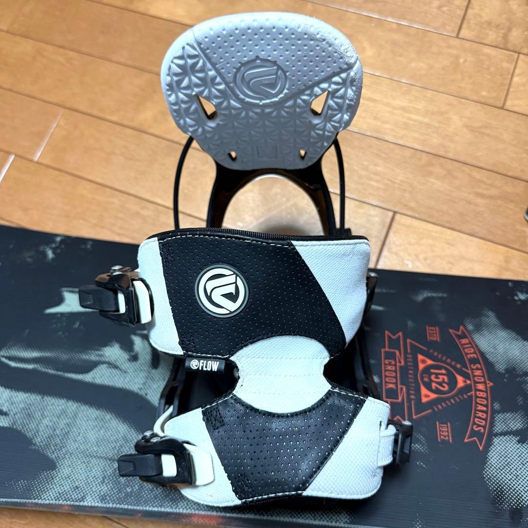 RIDE CROOKライド スノーボード 板152 FLOWビンディングセット