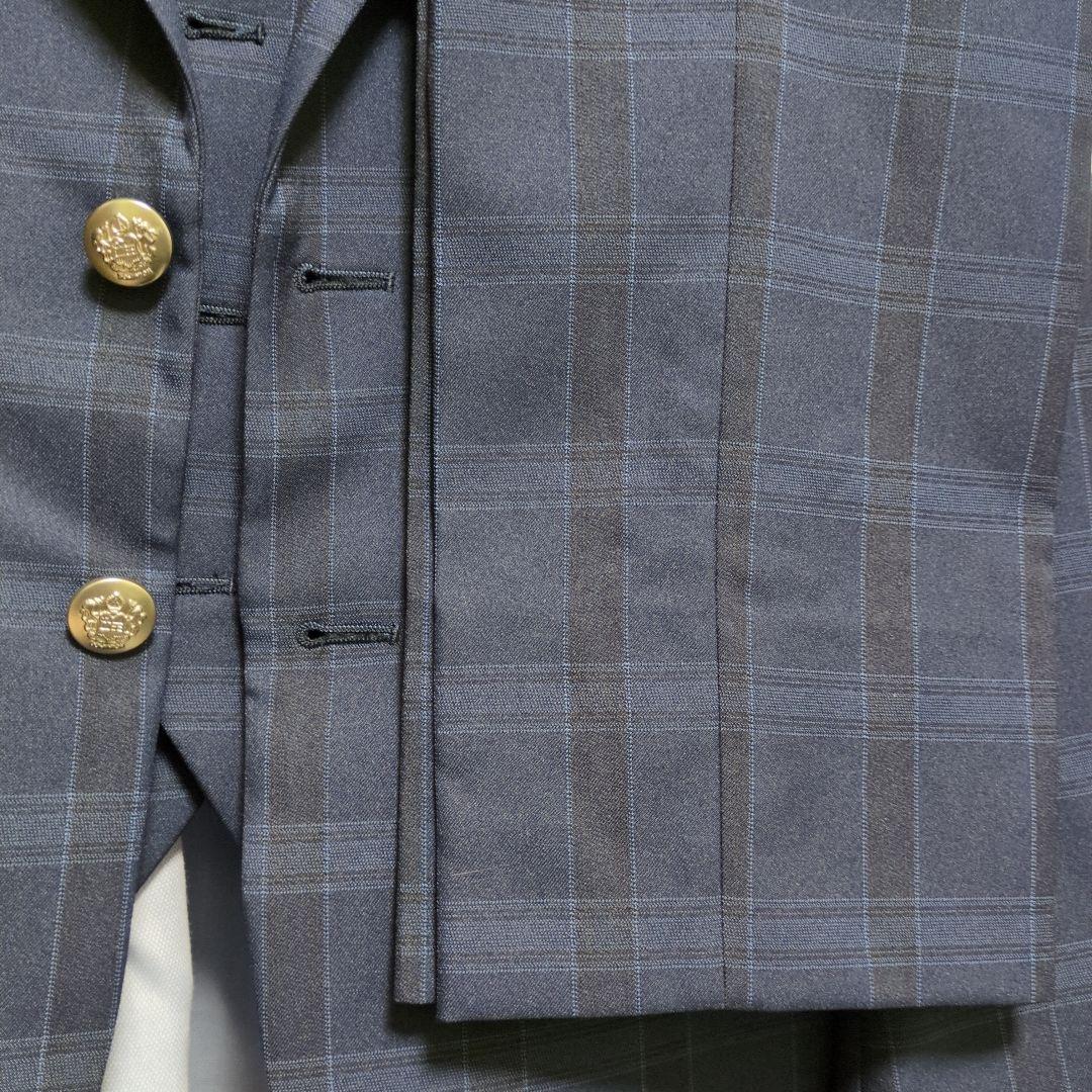 WONDER FACTORY ネイビー チェック柄 スーツ 160A