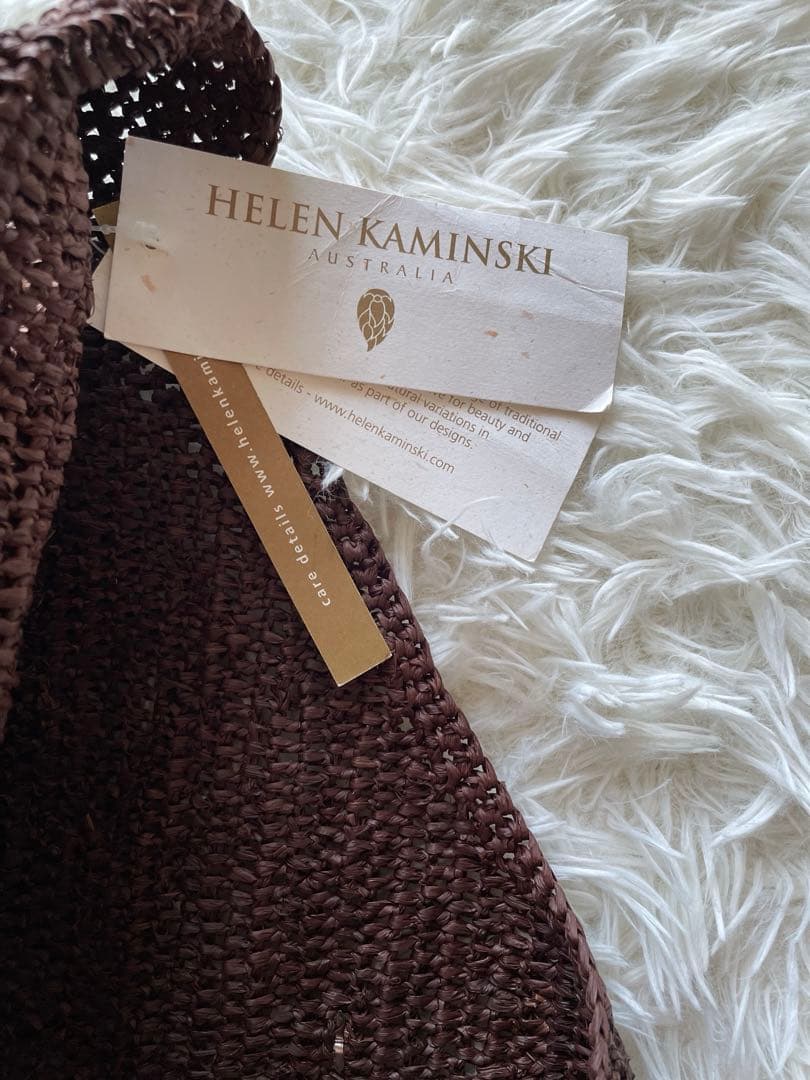 タグ付き✨ヘレンカミンスキー　ラフィア　カゴバッグ　ワンショルダー　リーフ