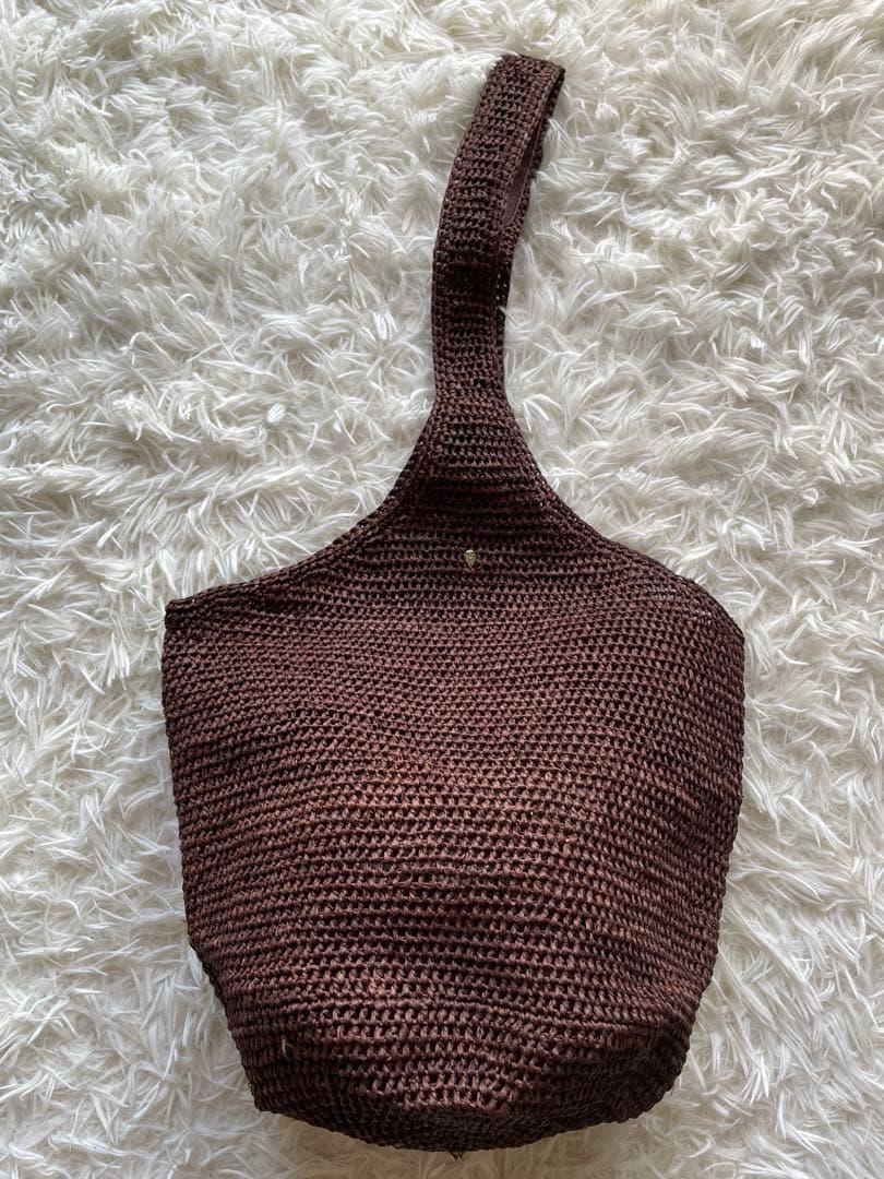 タグ付き✨ヘレンカミンスキー　ラフィア　カゴバッグ　ワンショルダー　リーフ