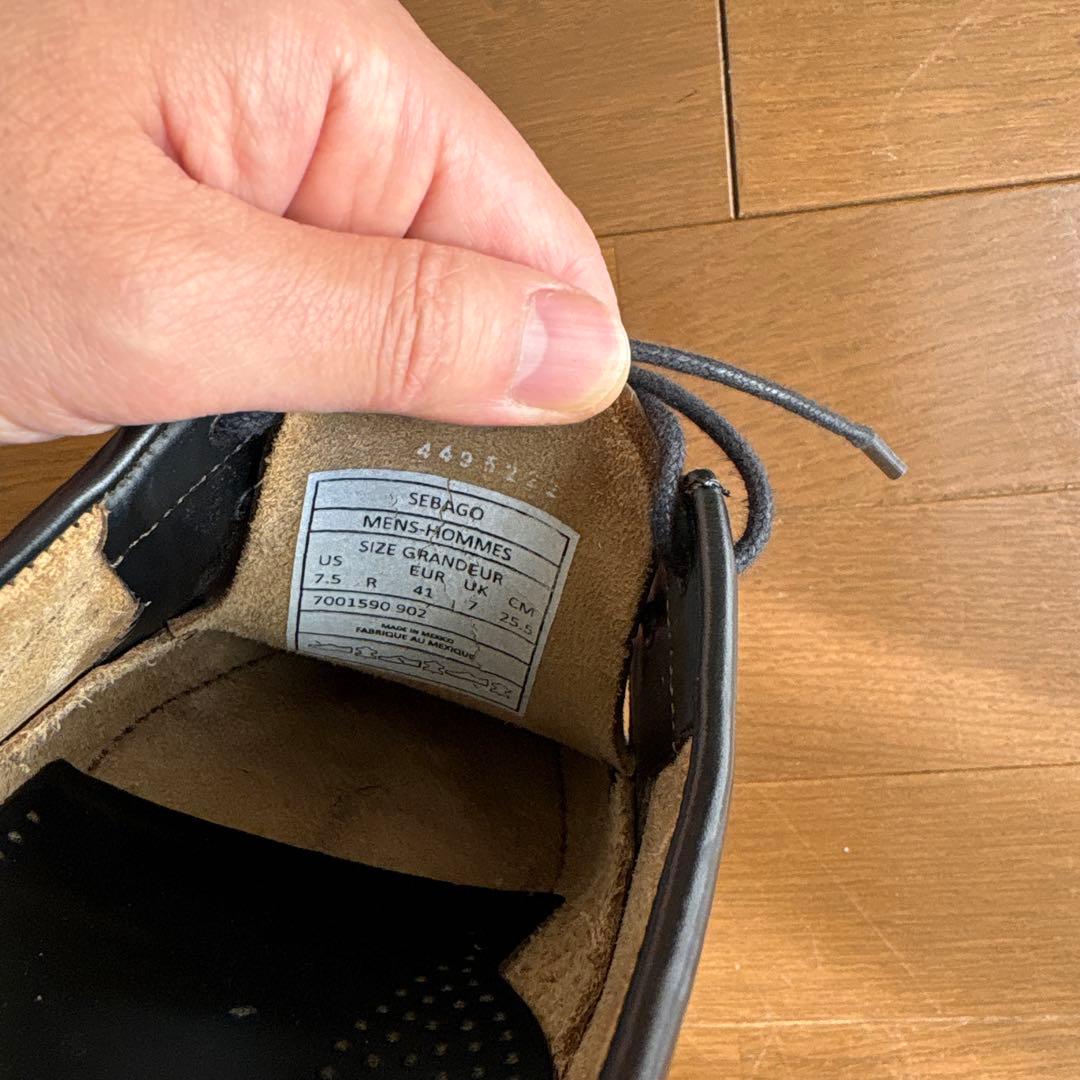 セバゴ　SEBAGO JAMES ローファー 　25.5 ブラック　モカシン