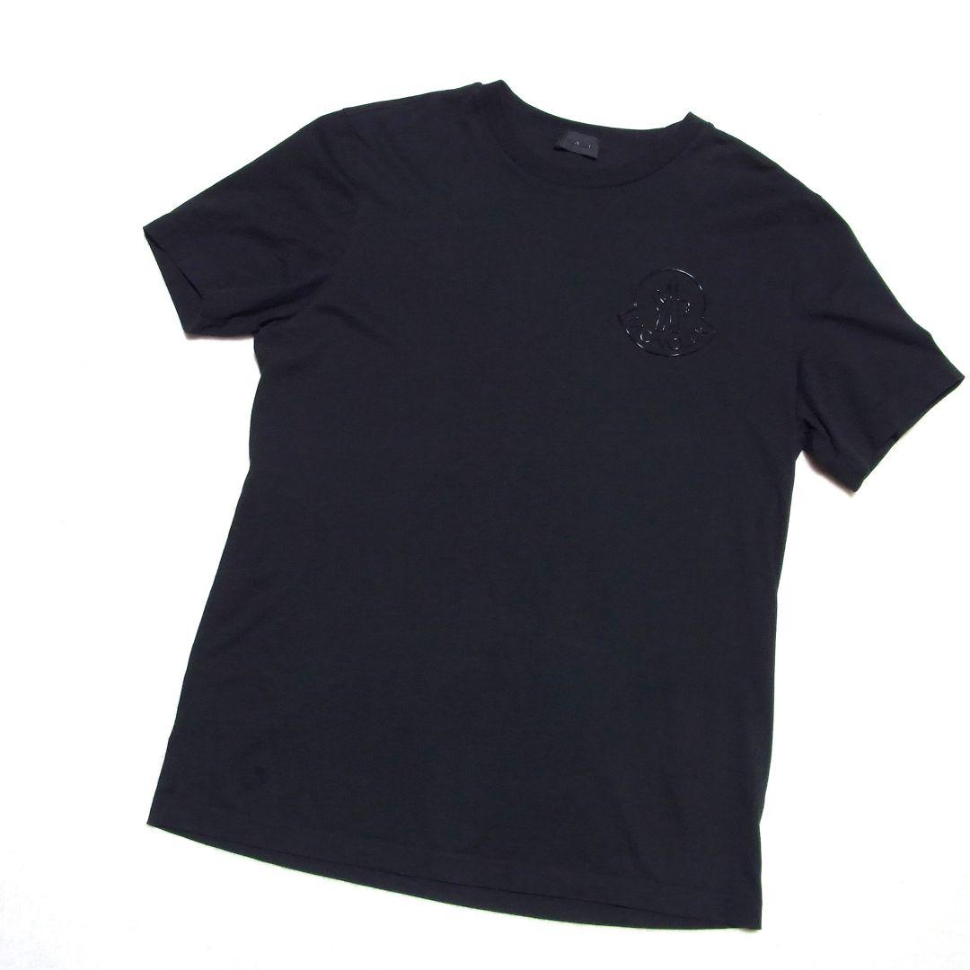 25AW MONCLER モンクレール 立体ロゴ Tシャツ XL 黒 ブラック