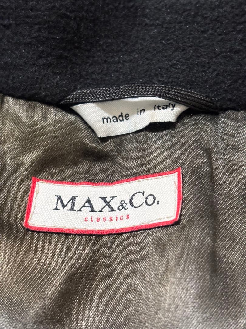 イタリア製　MAX&CO 高級　アンゴラ　ウール　ロング　コート　女優襟