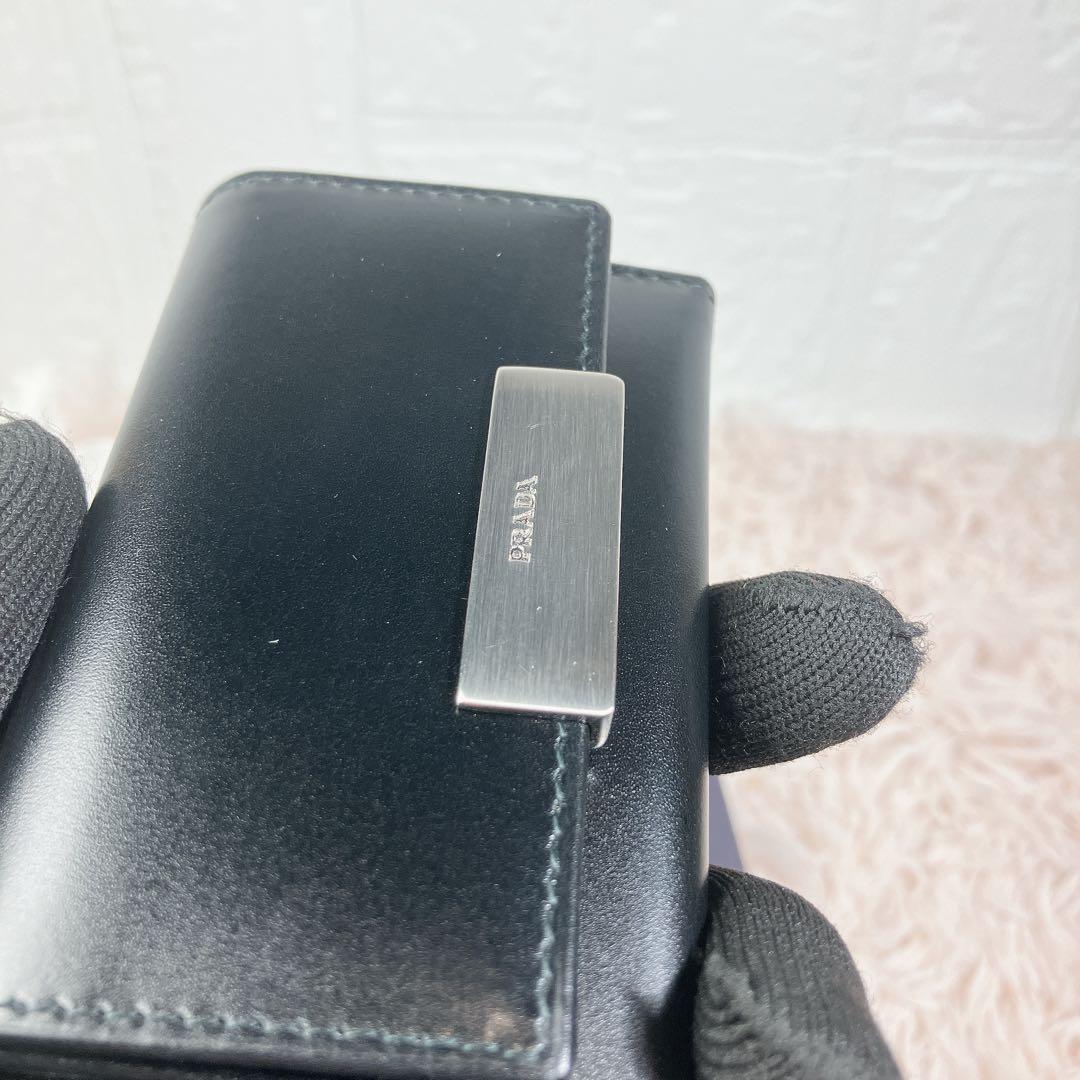 未使用級 PRADA キーケース 6連 ブラック 即日発送 安心取引